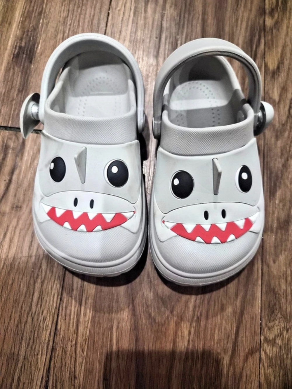 Shark Clogs Gray & Red